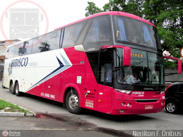 Hibisco Turismo 1000 na cidade de São Paulo, São Paulo, Brasil, por Nerilton F.  ônibus. Número da foto: #262091.