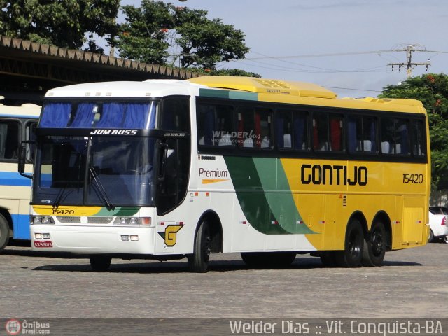 Empresa Gontijo de Transportes 15420 na cidade de Vitória da Conquista, Bahia, Brasil, por Welder Dias. ID da foto: 264071.