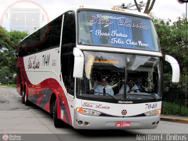 Expresso São Luiz 7040 na cidade de São Paulo, São Paulo, Brasil, por Nerilton F.  ônibus. ID da foto: 263850.