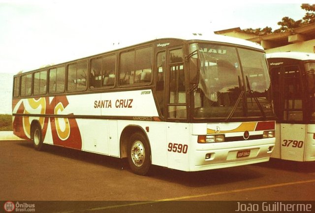 Viação Santa Cruz 9590 na cidade de Jaú, São Paulo, Brasil, por João Guilherme Lopes. ID da foto: 250716.