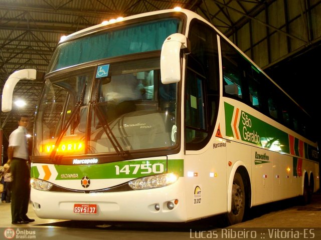 Cia. São Geraldo de Viação 14750 na cidade de Vitória, Espírito Santo, Brasil, por Lucas  Ribeiro. Número da foto: #267342.