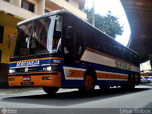 Viação Sertaneja 1660 na cidade de Belo Horizonte, Minas Gerais, Brasil, por César Ônibus. ID da foto: 272314.