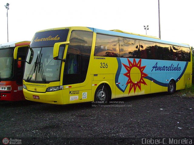 Expresso Amarelinho 326 na cidade de São Paulo, São Paulo, Brasil, por Cleber C.  Moreira. Número da foto: #255723.