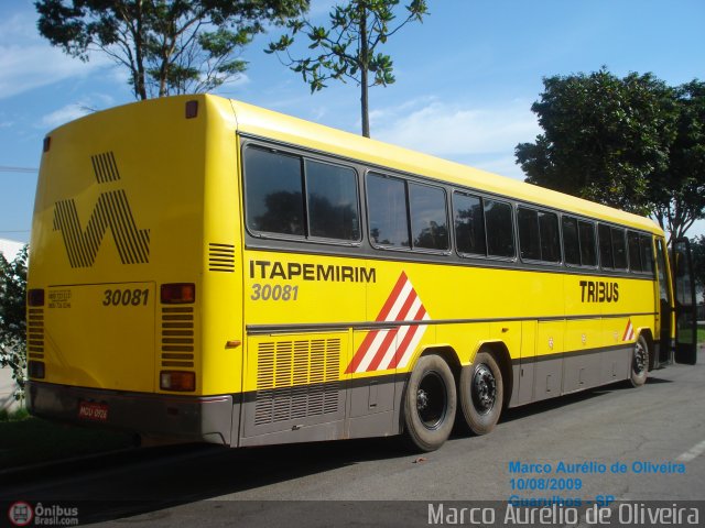 Viação Itapemirim 30081 na cidade de Guarulhos, São Paulo, Brasil, por Marco Aurélio de Oliveira. ID da foto: 256481.