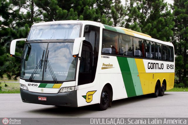 Empresa Gontijo de Transportes 12450 na cidade de São Bernardo do Campo, São Paulo, Brasil, por Sérgio Augusto Braga Canuto. ID da foto: 78189.