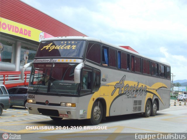 Aguiar Turismo 4004 na cidade de Brusque, Santa Catarina, Brasil, por Paulo Roberto Chulis. Número da foto: #78860.