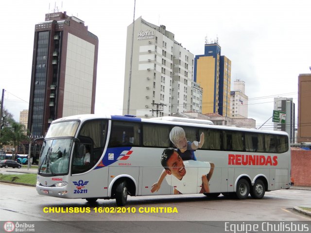 Reunidas Transportes Coletivos 26211 na cidade de Curitiba, Paraná, Brasil, por Paulo Roberto Chulis. Número da foto: #80528.