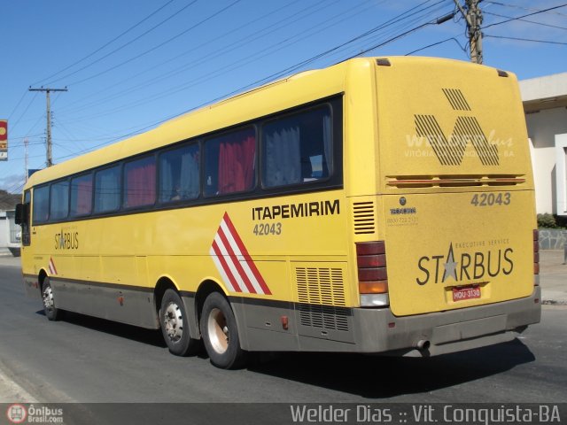 Viação Itapemirim 42043 na cidade de Vitória da Conquista, Bahia, Brasil, por Welder Dias. Número da foto: #83567.