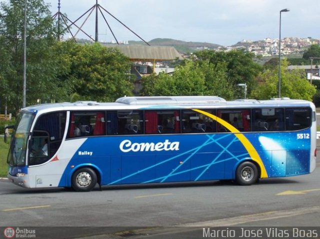 Viação Cometa 5512 na cidade de Poços de Caldas, Minas Gerais, Brasil, por Marcio V Boas. ID da foto: 85069.