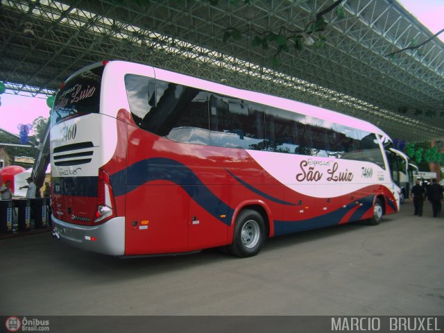 Expresso São Luiz 7460 na cidade de Caxias do Sul, Rio Grande do Sul, Brasil, por Marcio  Bruxel. Número da foto: #85060.