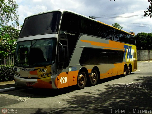 TIL Transportes Coletivos 420 na cidade de São Paulo, São Paulo, Brasil, por Cleber C.  Moreira. Número da foto: #95525.