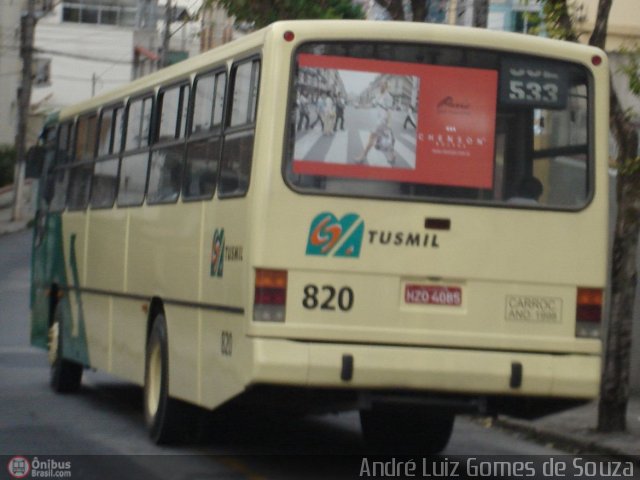 TUSMIL - Transporte Urbano São Miguel 820 na cidade de Juiz de Fora, Minas Gerais, Brasil, por André Luiz Gomes de Souza. ID da foto: 97788.