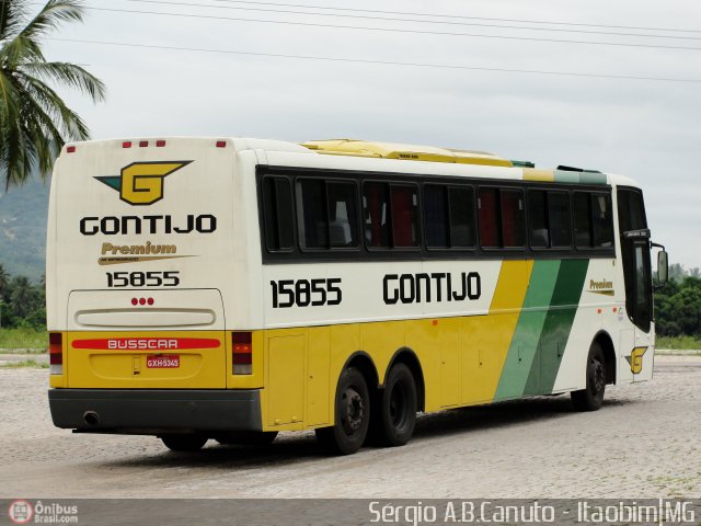 Empresa Gontijo de Transportes 15855 na cidade de Almenara, Minas Gerais, Brasil, por Sérgio Augusto Braga Canuto. ID da foto: 98308.