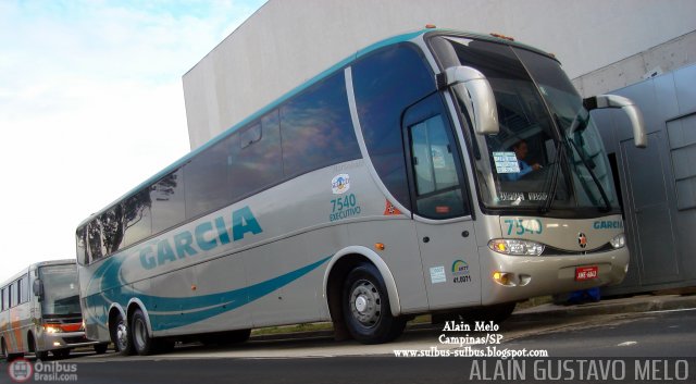 Viação Garcia 7540 na cidade de Campinas, São Paulo, Brasil, por Alain Gustavo Melo. Número da foto: #98628.