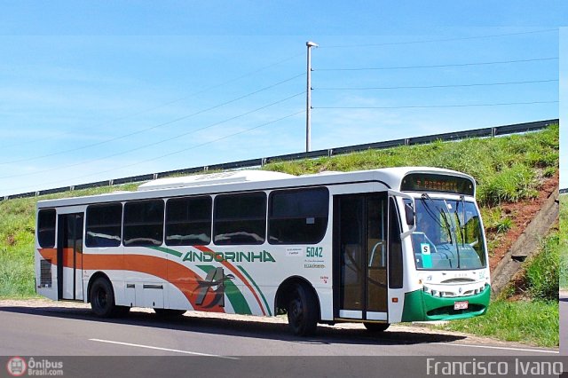 Empresa de Transportes Andorinha 5042 na cidade de Presidente Epitácio, São Paulo, Brasil, por Francisco Ivano. Número da foto: #100414.