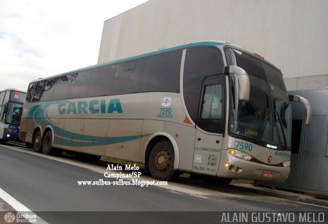 Viação Garcia 7590 na cidade de Campinas, São Paulo, Brasil, por Alain Gustavo Melo. Número da foto: #100319.