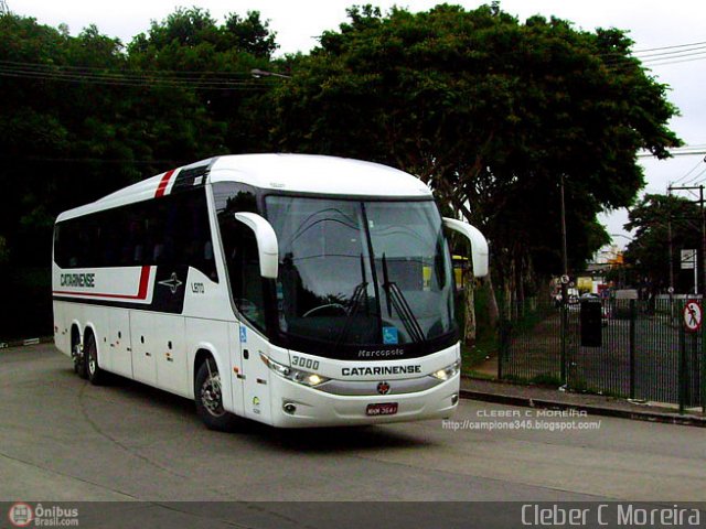 Auto Viação Catarinense 3000 na cidade de São Paulo, São Paulo, Brasil, por Cleber C.  Moreira. ID da foto: 88485.