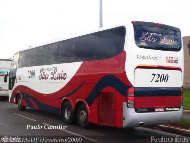 Expresso São Luiz 7200 na cidade de Brasília, Distrito Federal, Brasil, por Paulo Camillo Mendes Maria. Número da foto: #89714.