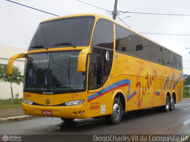Zutur Turismo 3080 na cidade de Vitória da Conquista, Bahia, Brasil, por Diego Charlis Coelho. Número da foto: #109118.