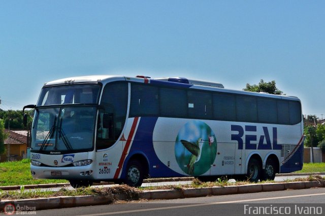 Real Transporte e Turismo 26501 na cidade de Ourinhos, São Paulo, Brasil, por Francisco Ivano. Número da foto: #113614.