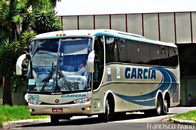 Viação Garcia 7670 na cidade de Ourinhos, São Paulo, Brasil, por Francisco Ivano. Número da foto: #114280.