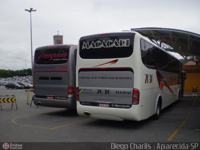 Auto Ônibus Macacari 7030 na cidade de Aparecida, São Paulo, Brasil, por Diego Charlis Coelho. Número da foto: #118417.