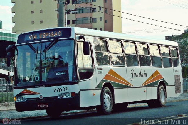 Jandaia Transportes e Turismo 1160 na cidade de Presidente Prudente, São Paulo, Brasil, por Francisco Ivano. Número da foto: #119307.