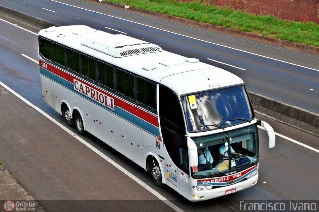 Viação Caprioli 1168 na cidade de Assis, São Paulo, Brasil, por Francisco Ivano. Número da foto: #108091.