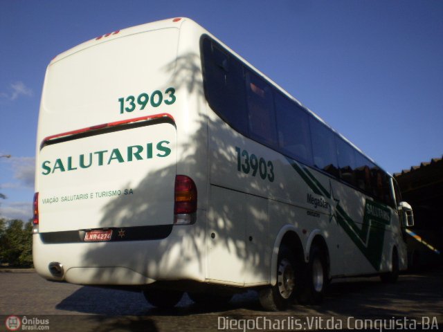 Viação Salutaris e Turismo 13903 na cidade de Vitória da Conquista, Bahia, Brasil, por Diego Charlis Coelho. Número da foto: #108432.