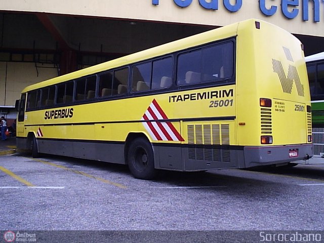 Viação Itapemirim 25001 na cidade de Sorocaba, São Paulo, Brasil, por Elias  Junior. ID da foto: 124295.