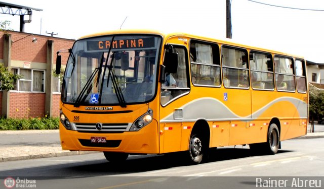 Transportes Coletivos Nossa Senhora da Piedade 505 na cidade de Campo Largo, Paraná, Brasil, por Rainer Abreu. ID da foto: 125933.