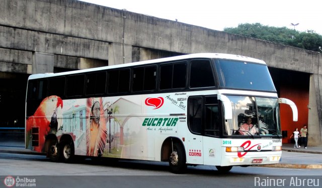 Eucatur - Empresa União Cascavel de Transportes e Turismo 3414 na cidade de Curitiba, Paraná, Brasil, por Rainer Abreu. ID da foto: 125986.