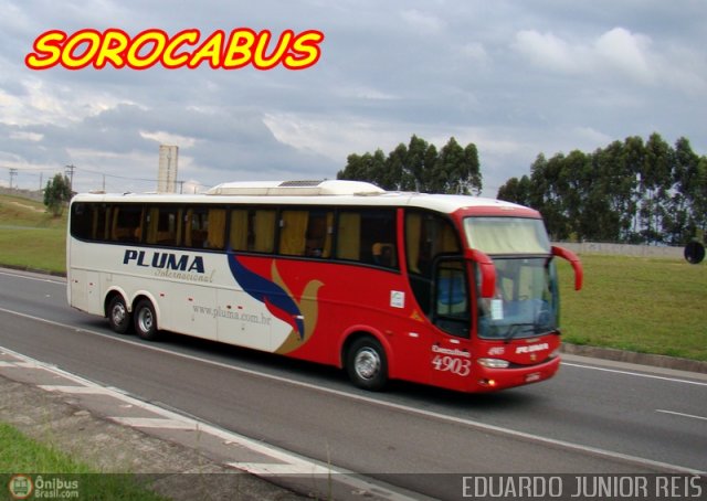 Pluma Conforto e Turismo 4903 na cidade de Porto Feliz, São Paulo, Brasil, por EDUARDO - SOROCABUS. Número da foto: #128301.