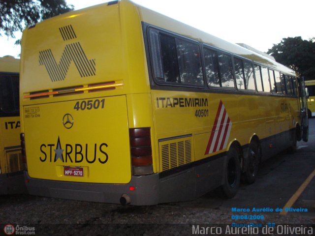 Viação Itapemirim 40501 na cidade de Guarulhos, São Paulo, Brasil, por Marco Aurélio de Oliveira. Número da foto: #122527.