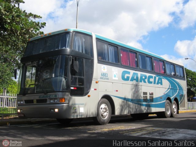 Viação Garcia 6883 na cidade de Presidente Prudente, São Paulo, Brasil, por Harllesson Santana Santos. ID da foto: 145196.