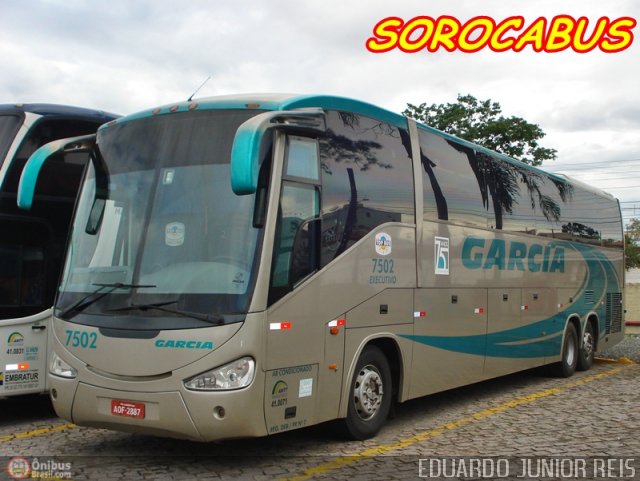 Viação Garcia 7502 na cidade de Curitiba, Paraná, Brasil, por EDUARDO - SOROCABUS. Número da foto: #145829.