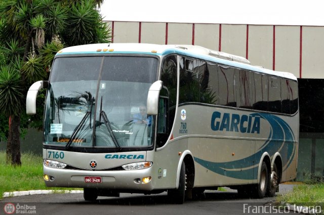 Viação Garcia 7160 na cidade de Ourinhos, São Paulo, Brasil, por Francisco Ivano. Número da foto: #146748.