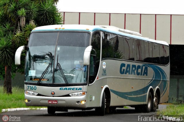 Viação Garcia 7160 na cidade de Ourinhos, São Paulo, Brasil, por Francisco Ivano. ID da foto: 146748.