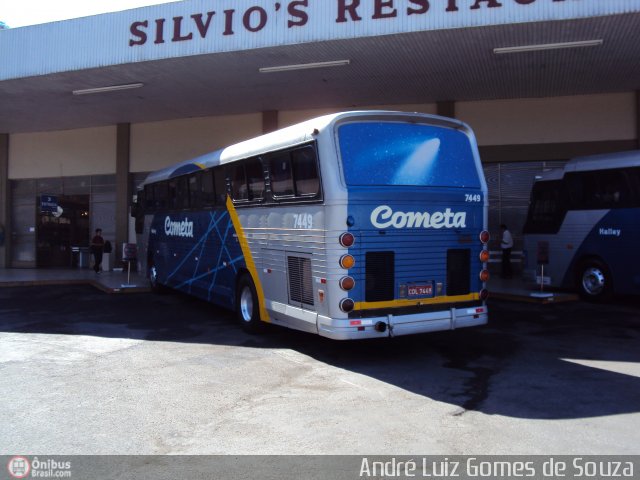 Viação Cometa 7449 na cidade de Juiz de Fora, Minas Gerais, Brasil, por André Luiz Gomes de Souza. ID da foto: 151412.