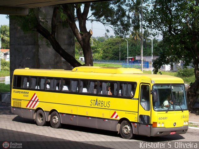 Viação Itapemirim 40491 na cidade de João Pessoa, Paraíba, Brasil, por Kristofer S.  Oliveira. ID da foto: 152538.