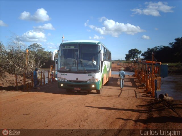 Viação Asa Verde 1410 na cidade de Itajá, Goiás, Brasil, por Carlos Crispim. Número da foto: #137731.
