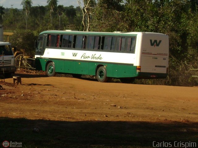 Viação Asa Verde 1100 na cidade de Itajá, Goiás, Brasil, por Carlos Crispim. Número da foto: #137727.
