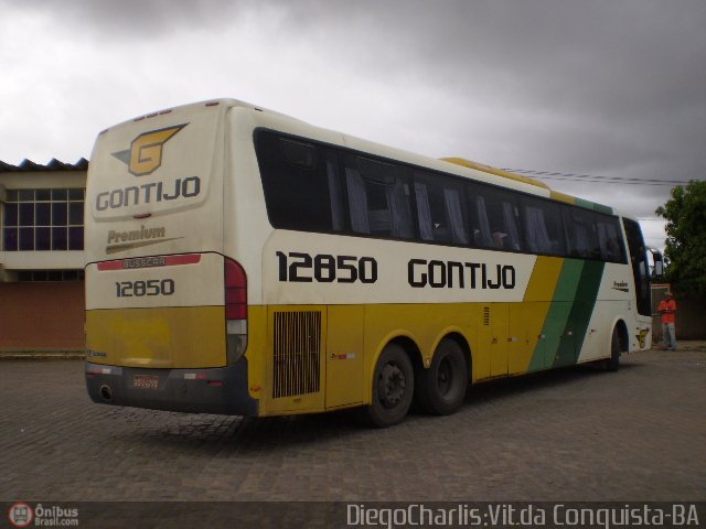 Empresa Gontijo de Transportes 12850 na cidade de Vitória da Conquista, Bahia, Brasil, por Diego Charlis Coelho. ID da foto: 139764.