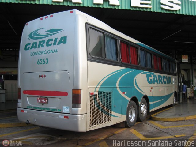 Viação Garcia 6263 na cidade de Presidente Prudente, São Paulo, Brasil, por Harllesson Santana Santos. Número da foto: #140330.