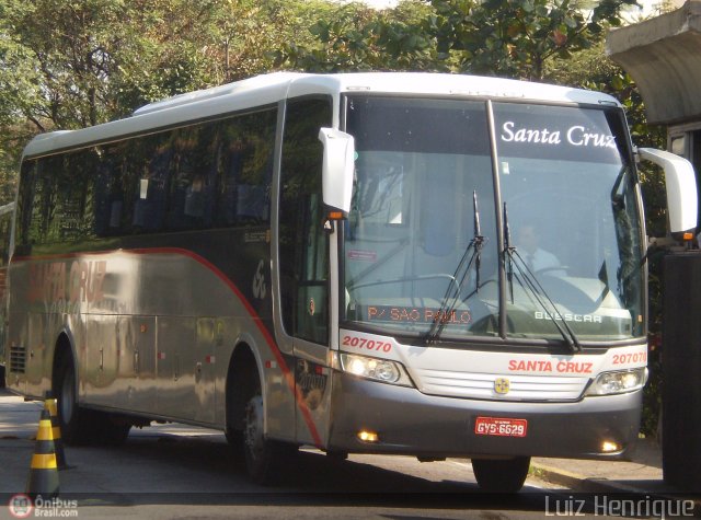 Viação Santa Cruz 207070 na cidade de São Paulo, São Paulo, Brasil, por Luiz Henrique. ID da foto: 159158.