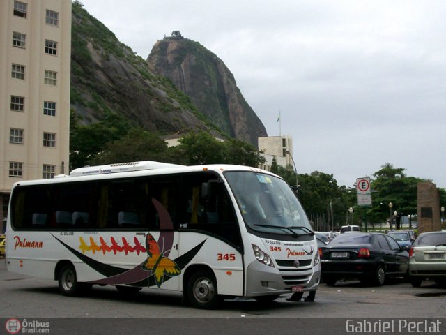 Pulmann Transporte e Turismo 345 na cidade de Rio de Janeiro, Rio de Janeiro, Brasil, por Gabriel Peclat. Número da foto: #161671.