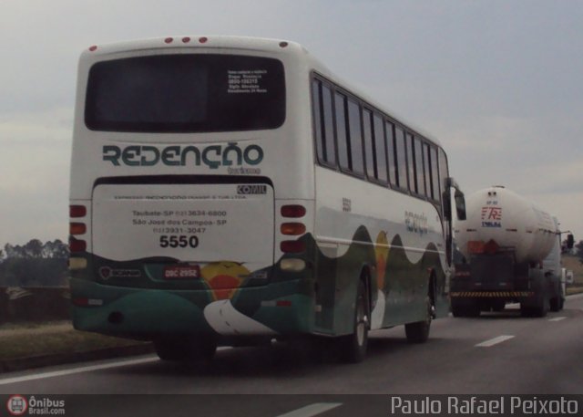 Redenção Turismo 5550 na cidade de São José dos Campos, São Paulo, Brasil, por Paulo Rafael Peixoto. Número da foto: #161972.