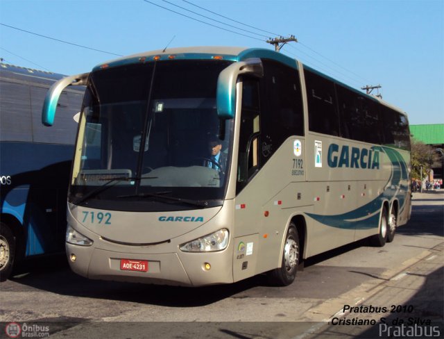 Viação Garcia 7192 na cidade de São Paulo, São Paulo, Brasil, por Cristiano Soares da Silva. ID da foto: 161710.