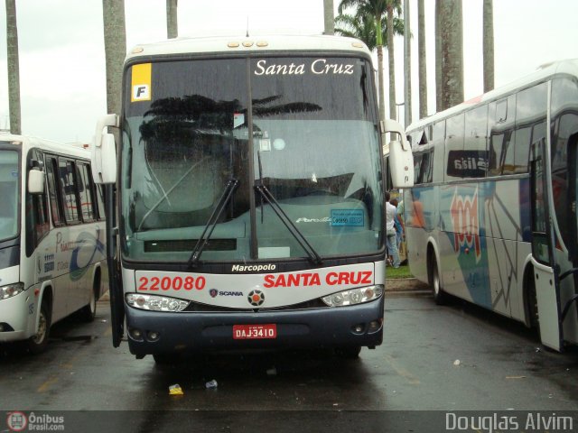 Viação Santa Cruz 220080 na cidade de Aparecida, São Paulo, Brasil, por Douglas Alvim. ID da foto: 162368.