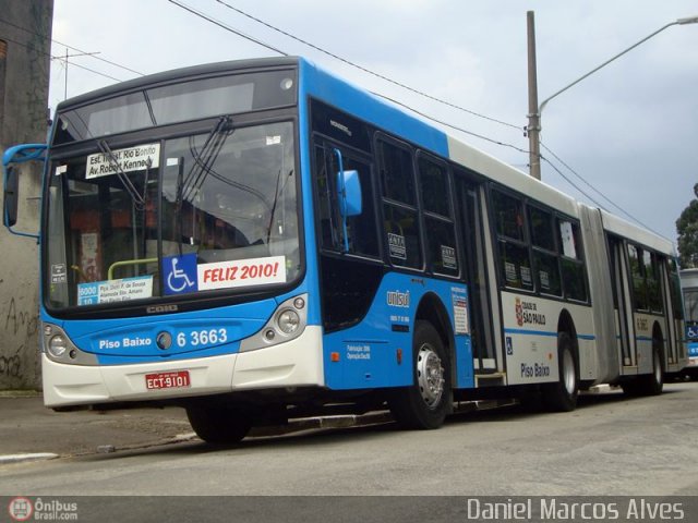 Viação Paratodos > São Jorge > Metropolitana São Paulo > Mobibrasil 6 3663 na cidade de São Paulo, São Paulo, Brasil, por Daniel Marcos Alves . Número da foto: #162526.